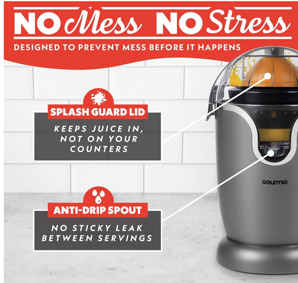 Exprimidor automático de cítricos con operación con un solo toque - Cono universal, Spo antigoteo Foto 4 de 4