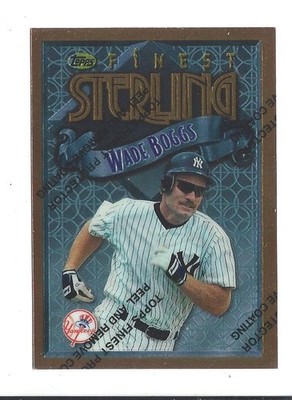WADE BOOGS 1996 Finest ''Sterling'' *Pristine Mint *Razor Sharp Corners & Edges!