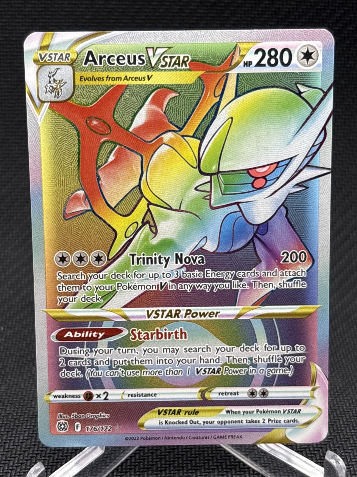 Arceus VSTAR (Secret Rare) - 176/172 - Brilliant Stars - Pokemon TCG - NM - HOLO