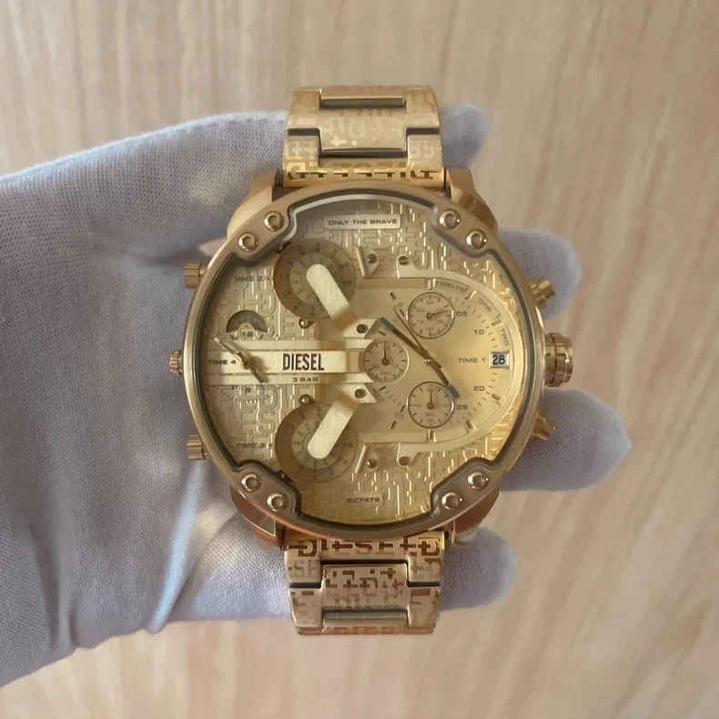2025 New Diesel Mr. Daddy 2.0 Gold Chronograph Men's Watch DZ7479 Oversized 57mm - image 2 of 4