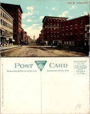 Banger Exchange Street Bangor Maine Postcard