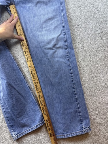 Vintage Levi's 505 Jeans Herren 34x30 Blau Denim Faded Grunge Workwear Straight Leg - Bild 10 von 11