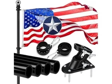 Usnipoya Flag Pole with American Flag 