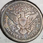 1892 O toned New Orleans Barber Quarter 25C Silver 0.900 KM#114 toner