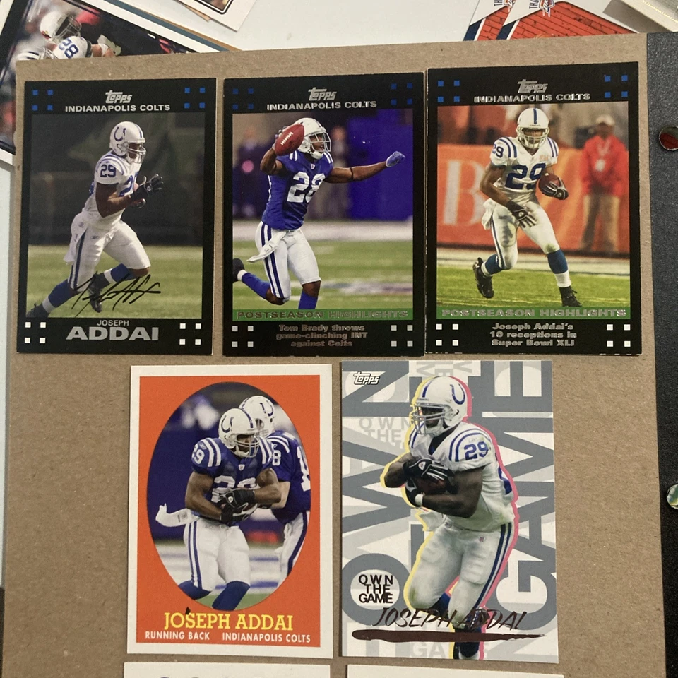 2007-2008 Topps (7) Joseph Addai Football Cards - Image 2 of 3