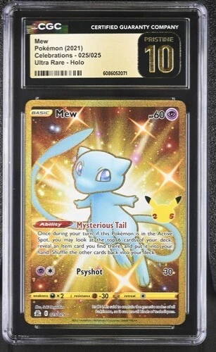 Pokemon Celebrations Gold Mew 025/025 CGC PRISTINE 10