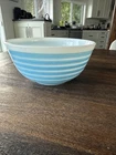 Vintage PYREX BLUE WHITE STRIPE 403 Mixing Bowl/2.5 QT