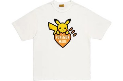 HUMAN MADE x Pokémon Pikachu White Tee XXL  Shibuya Parco: Orange