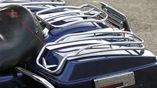 Mutazu Hard Saddlebag Lid Trim Top Rails Rack for Harley King Street Road Glide 