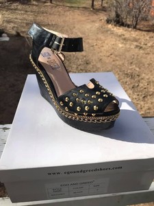 studded platform wedges