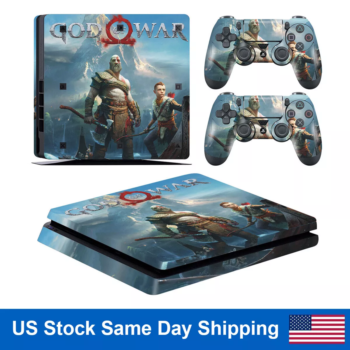 Decal Cover Skin Sticker for Sony PS4 Slim Playstation 4 Slim Console  Controller