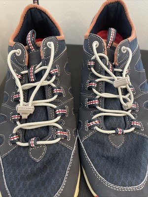 Lands End Mens All Weather Suede Trail Shoes Gray Navy Sneakers Size 8.5 D Lands main image 4