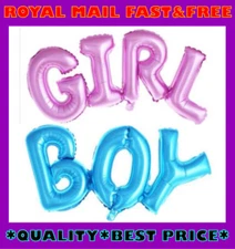 Word Boy Girl Foil Helium Balloon Baby Shower Party Gender Reveal Balloon UK