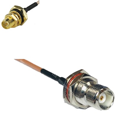 RG316 RP-SMA Female O-Ring to TNC FEMALE BULKHEAD RF Cable Rapid-SHIP LOT