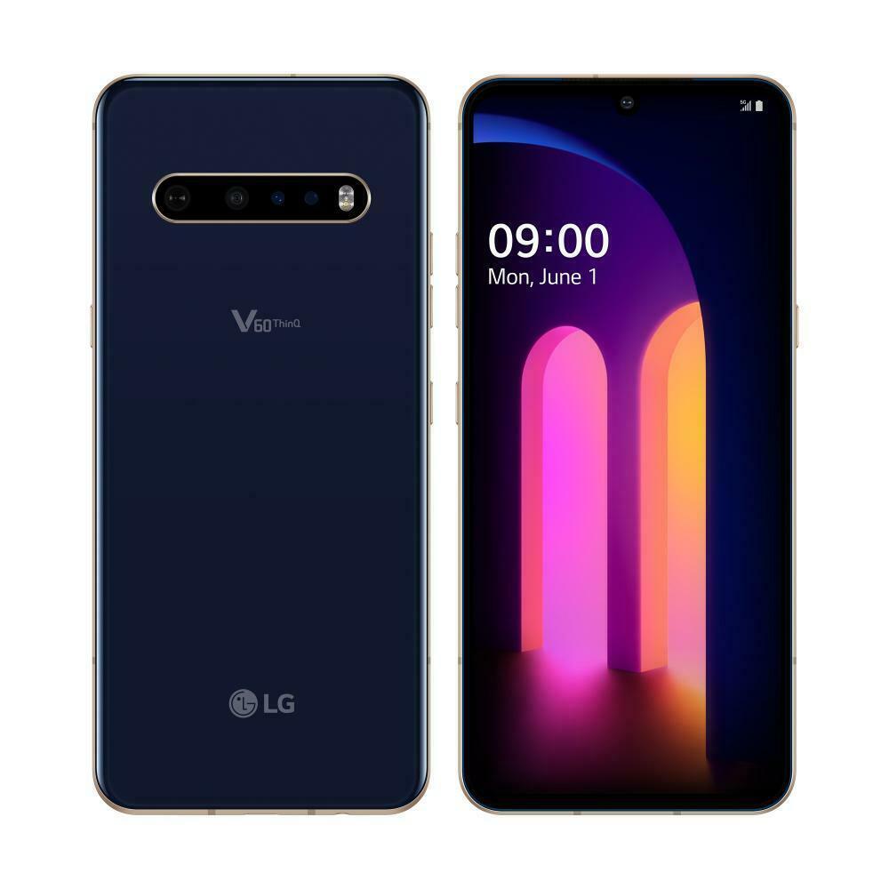 LG V60 ThinQ 5G 128GB Android Smartphone LM-V600TM (renovado (azul  elegante, 128 GB, solo T-Mobile)