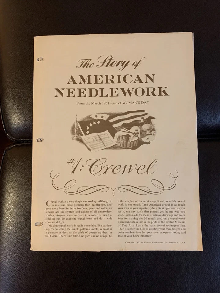 1961-1962 Complete Woman’s Day Needlework Series 1-12 Story Of American Needle - Image 2 of 4