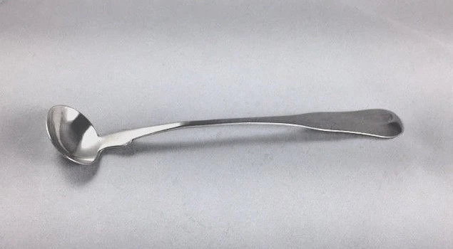 COIN SILVER N. HARDING & COMPANY-BOSTON, MASS. MUSTARD LADLE - MONOGRAMMED 'D'