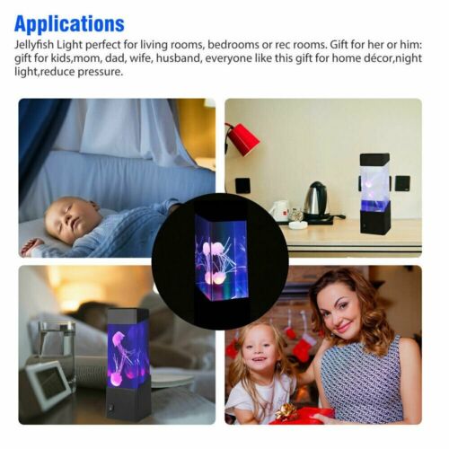 LED Jellyfish Light Lava Lamp Night Light Aquarium Multicolor Lighting Mood AU - Picture 3 of 12