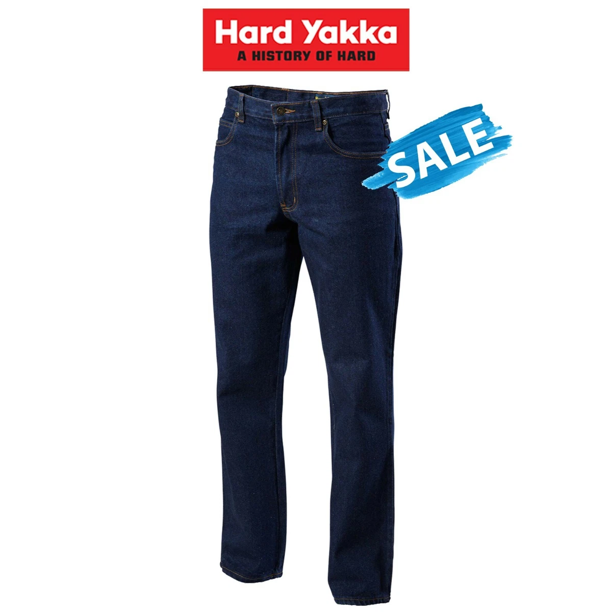 Hard yakka denim work cheap pants