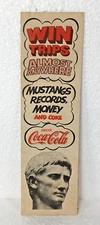 1966  COCA~COLA  WIN TRIPS, MUSTANGS MONEY & MORE PLAYING  SHEET ONTARIO CANADA