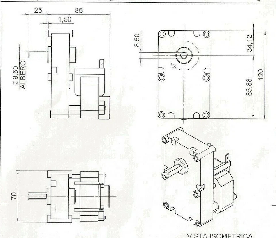 MOTORIDUTTORE 2 RPM MERKLE KOFF GEARMOTOR STUFA A PELLET + OMAGGIO BRONZINE  - Imagen 2 de 2
