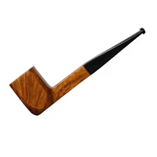 MUXIANG Briar Panel Pipe Wooden Smooth Tobacco Pipe Ebonite Stem Smoking Pipe