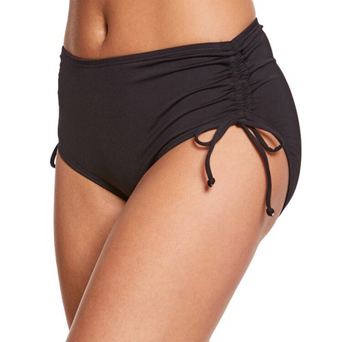 High Waisted Bikini Bottoms Women Swim Briefs Beach Shorts Drawstring Swimwear - Picture 3 of 18