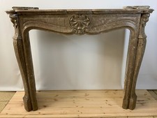 Kaminumrandung Umrandung Kamin Marmor Louis XV-Stil massiv antik um 1880