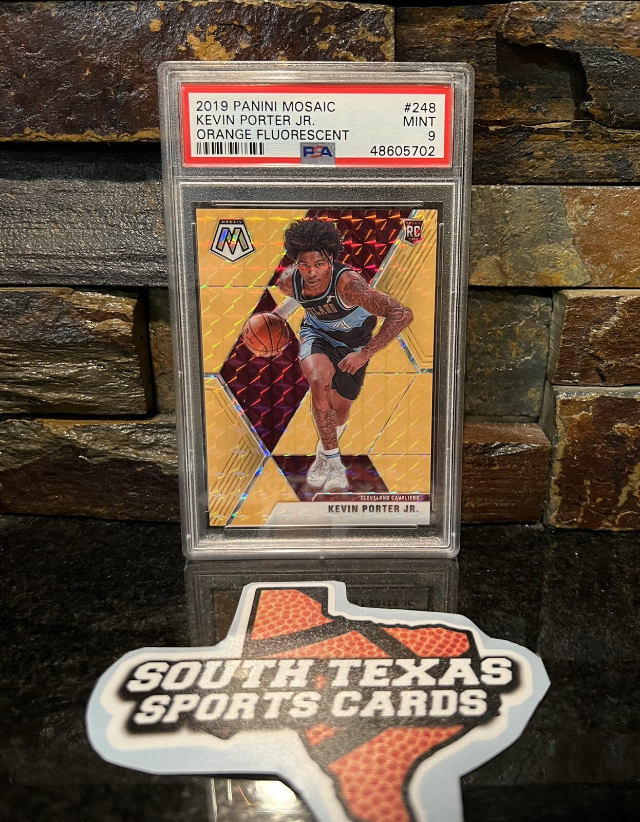 2019-20 Mosaic Kevin Porter Jr Orange Fluorescent /25 #248 PSA 9 Rookie RC SP