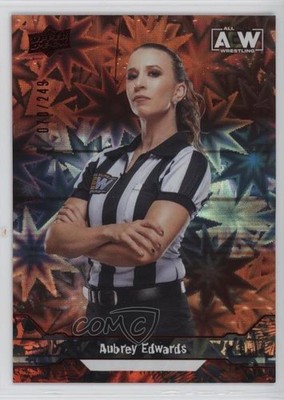 2023 Upper Deck AEW All Elite Wrestling Crew Dynamite 70/249 Aubrey Edwards 18x6