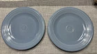Fiesta Periwinkle Blue Dinner Plates 10.5” Set of 2 Homer Laughlin Lead Free USA