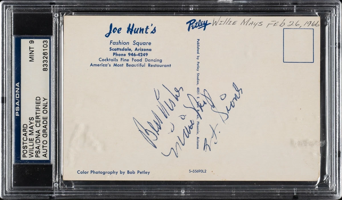 Professional Sports Authenticator (PSA) Willie Mays MLB Original