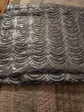Cejon  Scarf Evening Wear Grey  Sequins