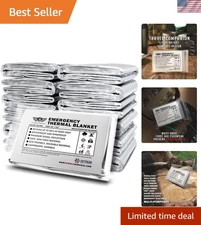 12 Mylar Emergency Blankets – Essential Gear for Outdoors & Winter Adventures