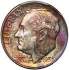 1956 D Toned Roosevelt Dime PCGS MS 66+ 66 Plus See Video Toning Silver Coin 10C