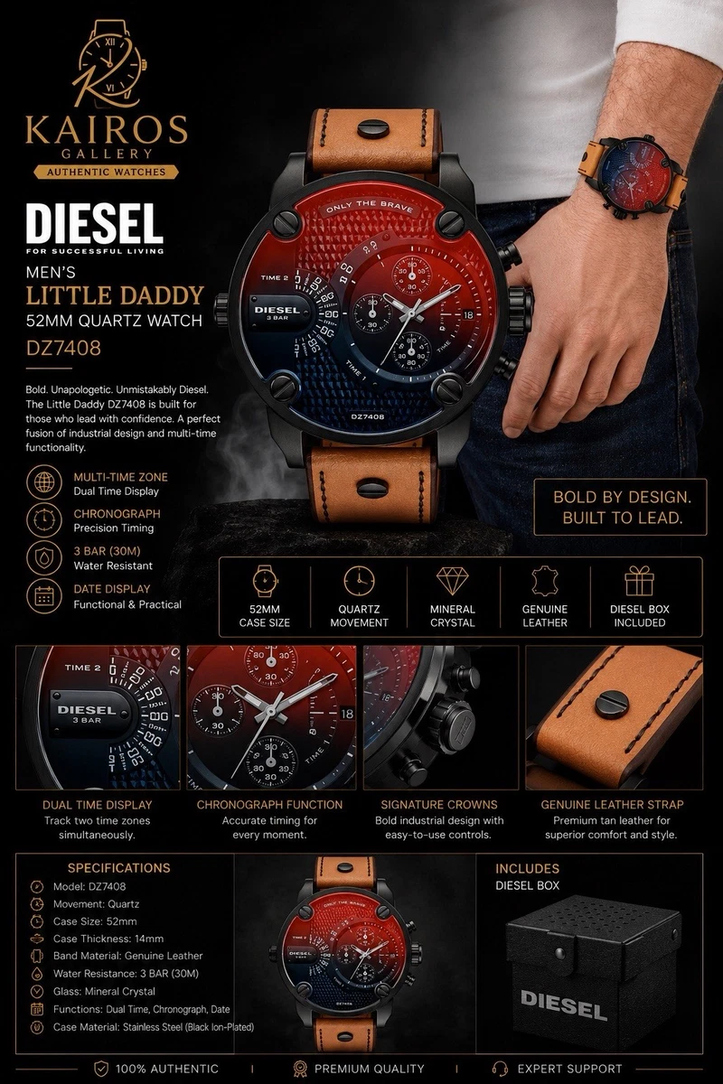 リトルダディー Diesel Little Daddy Quartz Battery Wristwatches for sale | eBay