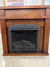 Allen + Roth Vent Free Gas Fireplace Mocha Walnut Finish #5228484 25,000 BTU's