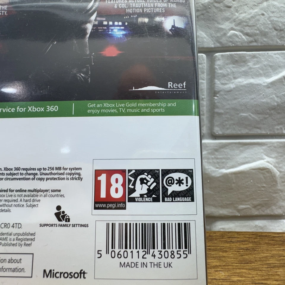 Rambo The Video Game (Microsoft Xbox 360) PAL Version Working Free Shipping - Image 4 of 4