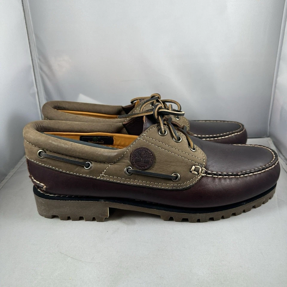 NUEVO Timberland Icon 3-Eye Clásico Zapatos con Tacos Para Hombre 10.5 Borgoña Grano Completo $190 Foto 4 de 4