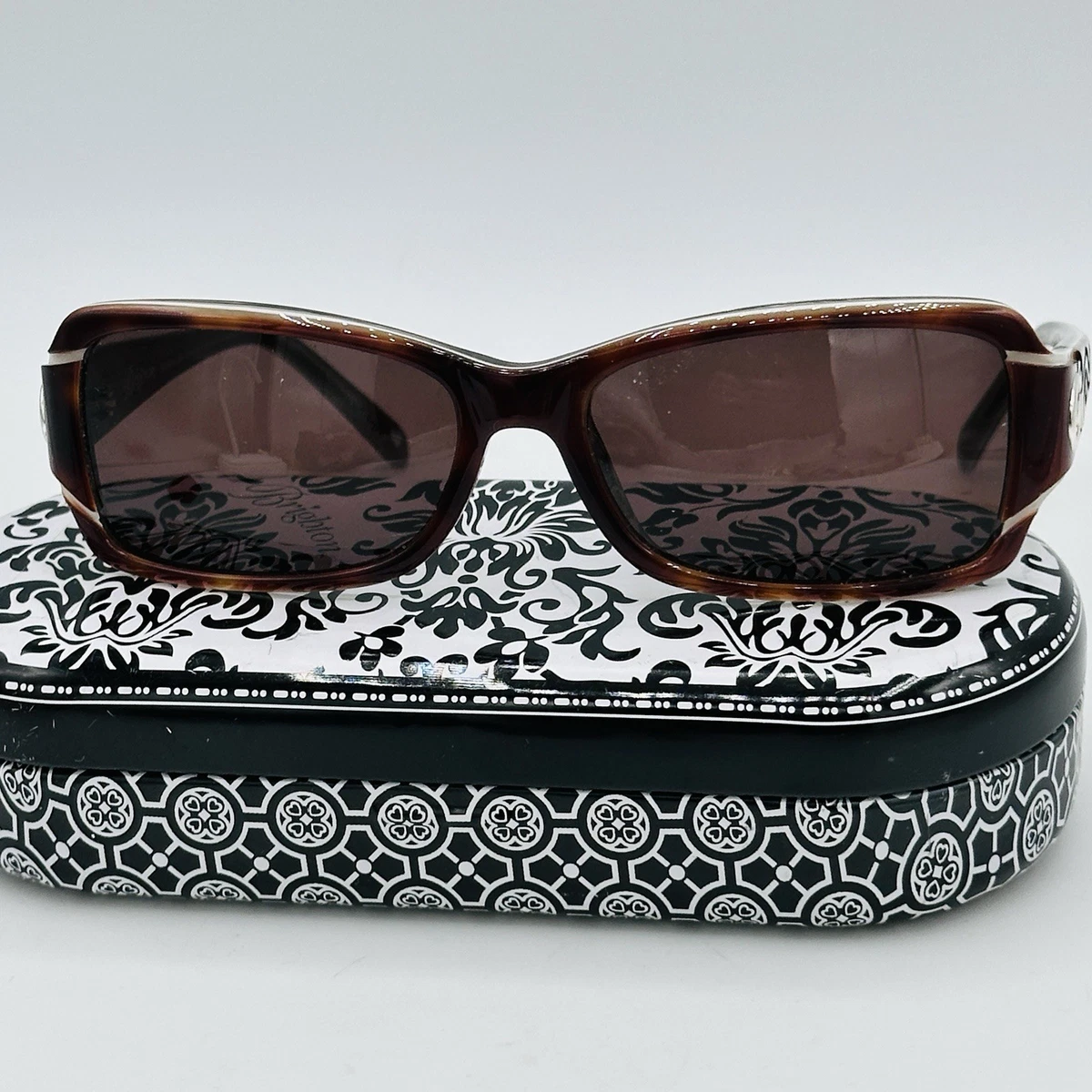 Brighton Women\'s Dark Brown Sunglasses Intrigue Amber Tortoise Sunglasses - Brighton main image 2