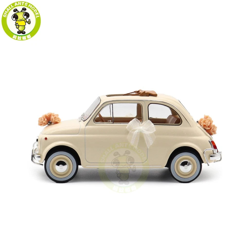 1/18 Fiat 500 L 1968 Norev 187780 Ivory Wedding Gift Diecast Model Car - Image 2 of 4