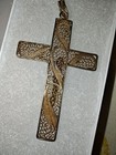 Vintage Filigree Crucifix Cross Large Pendant 2.5" — photo 2