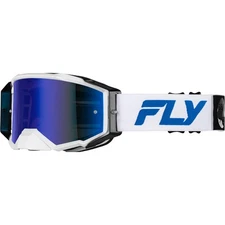 Zone Pro Goggles - White/Blue with Dark Blue Mirror/Smoke Lens 37-5188