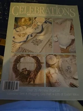 Spring 1990 Cross Stitch Craft Patterns Celebrations Magazine,a Leisure Arts Pub