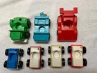 Vintage LOT of 7 Fisher Price Little People Cars and Trucks