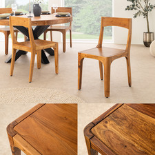 Massiver Stuhl ORGANIC - AUSWAHL - braun - Akazienholz Sheesham - handmade