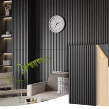  Acoustic Wall Panels 2 Pack 47.2"×23.6"Wall Panels for Interior Matte Black
