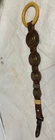 VTG Horse Brass Martingale Bakelite Ring Medallion Leather Pull Leading Strap
