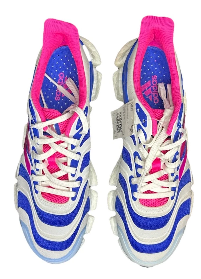 Adidas ClimaCool Vento Boost Running White Shock Pink Signal Green FX4730 Sz 8.5 - Image 2 of 4