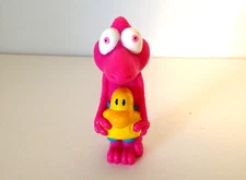 Vtg. Lounging Lizards Wizards PVC Figure Pink w/ Duck & Swim Ring 1998